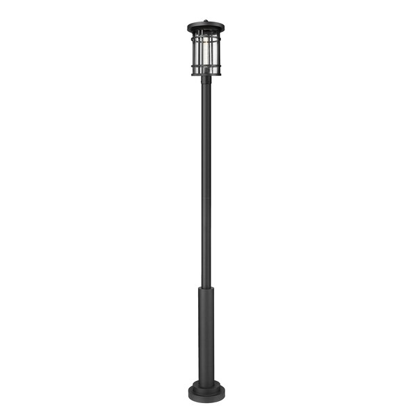 Z-Lite Jordan 1 Light Outdoor Post Mount Fixture, 12in. W x 114.75in. H, Black 570PHXL-5010P-BK - main